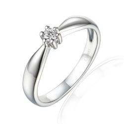 Zásnubní prsten s briliantem-Elegant soliter briliant