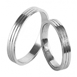 Zlaté snubní prsteny ROMANTIK WHITE vel. 50+62