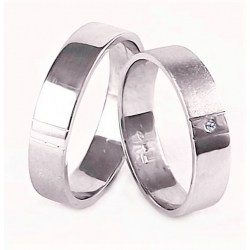 Zlaté snubní prsteny ROMANTIK WHITE vel. 57+62