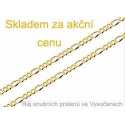 Zlatý řetízek žluté zlato 50cm