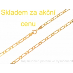 Zlatý řetízek žluté zlato 50cm