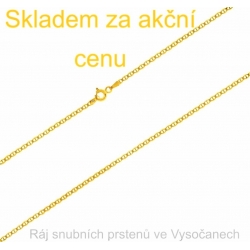 Zlatý řetízek ze žlutého zlata 50 cm