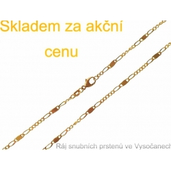 Zlatý řetízek ze žlutého zlata 45 cm